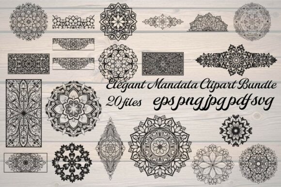 Elegant Mandala Clipart Bundle