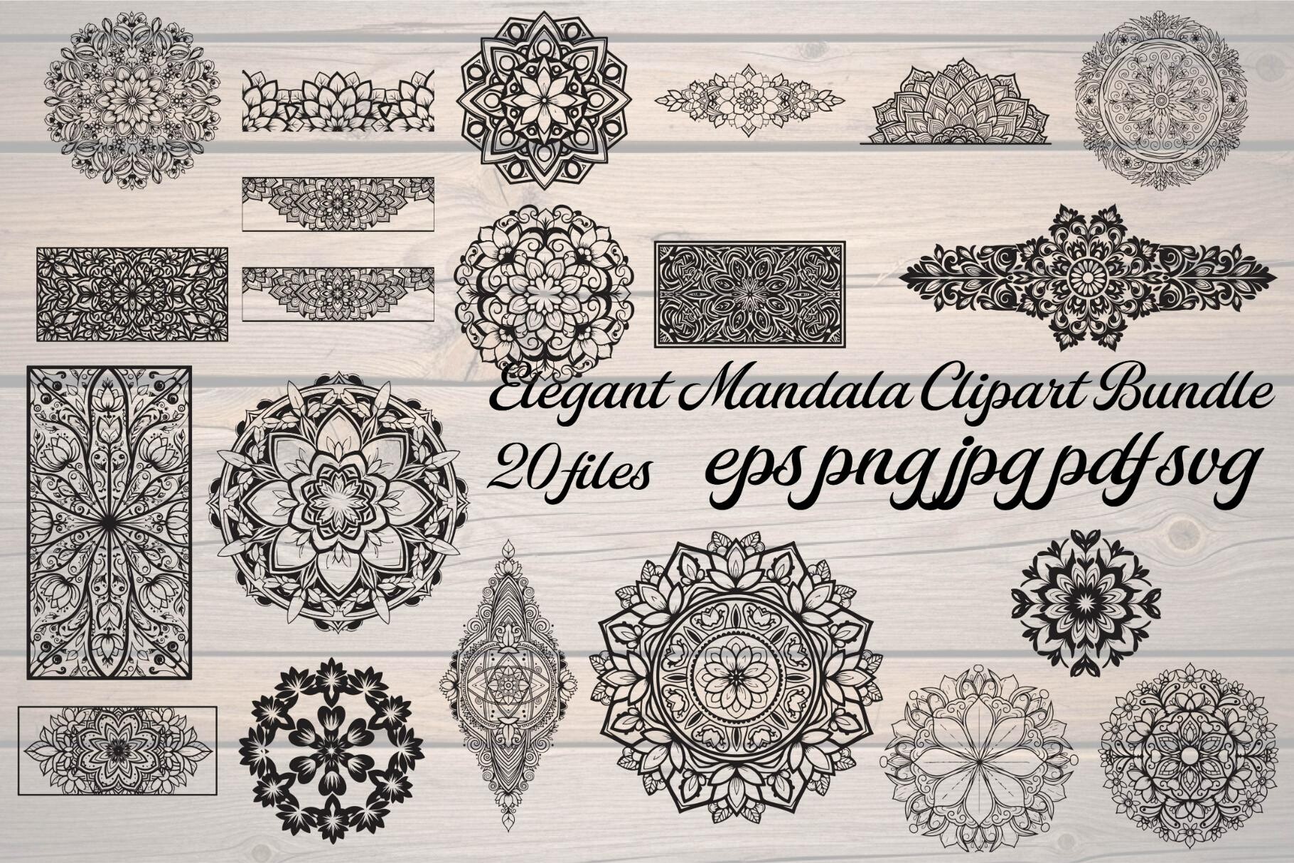 Elegant Mandala Clipart Bundle