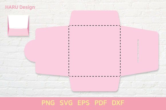 Envelope Template Square DIY Card