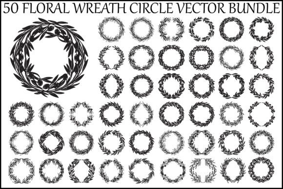 Floral Wreath Circle SVG Bundle