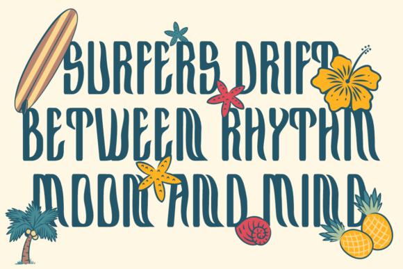 Funkies Surfer Font PNG with transparent background - Preview 2