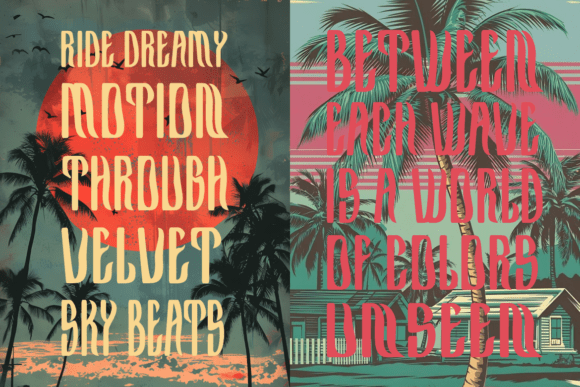Funkies Surfer Font PNG with transparent background - Preview 3