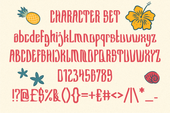 Funkies Surfer Font PNG with transparent background - Preview 4