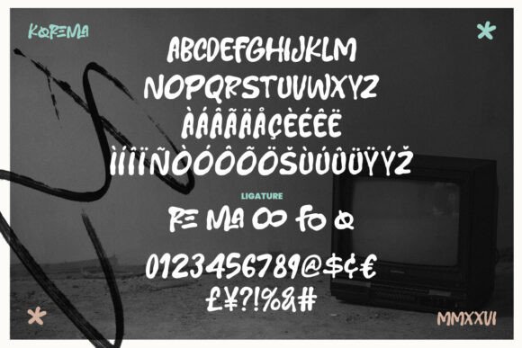 Korema Font PNG with transparent background - Preview 5