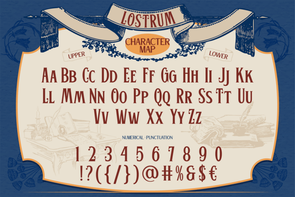 Lostrum Font PNG with transparent background - Preview 1