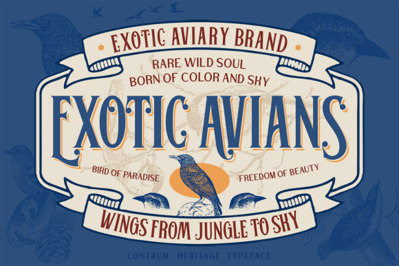 Lostrum Font PNG with transparent background - Preview 2