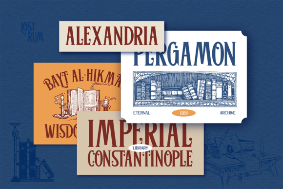Lostrum Font PNG with transparent background - Preview 5