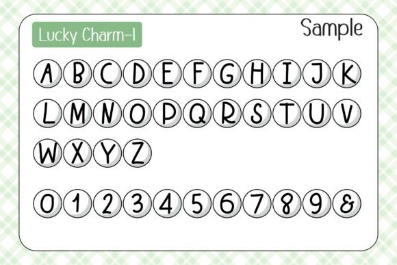 Lucky Charm Bracelet Font PNG with transparent background - Preview 2