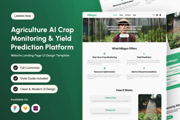 Milagro Agriculture AI Analytics Landing