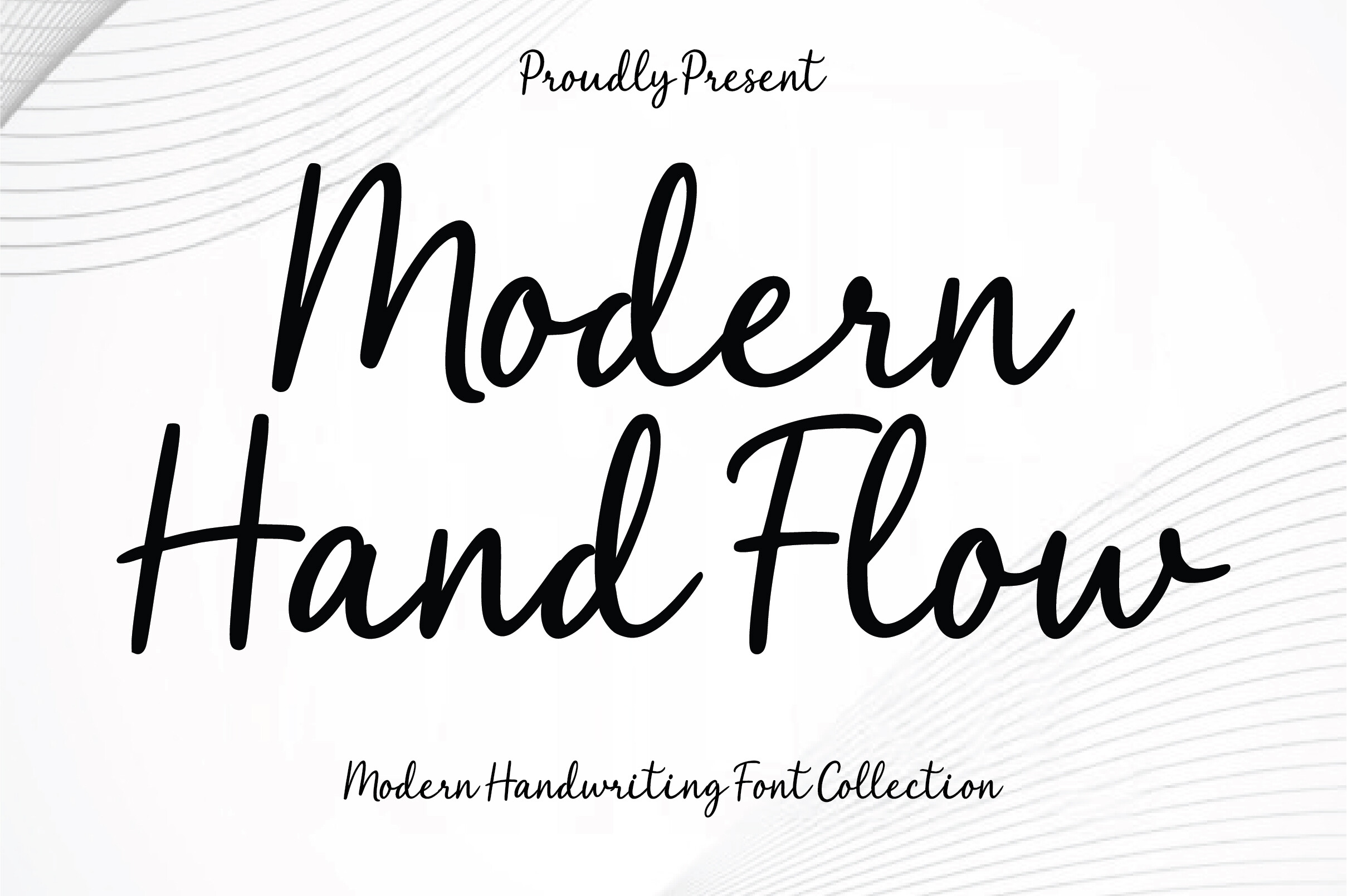 Modern Hand Flow — fluid organic handwriting font by Aura Design