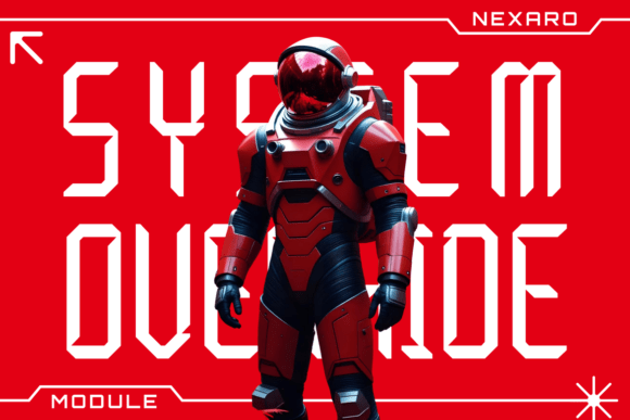 Nexaro Module Font PNG with transparent background - Preview 2