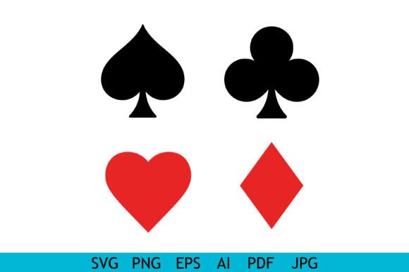 Playing Card Suit Icon Set