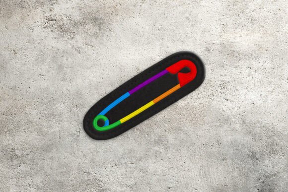 Rainbow Safety Pin ITH Feltie Applique