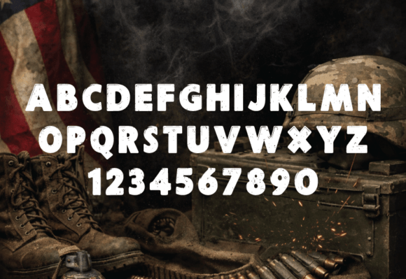 Army Bubble Font - Preview 1