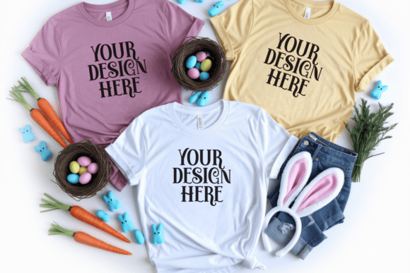 Bella Canvas 3001 Easter T-shirt Mockup