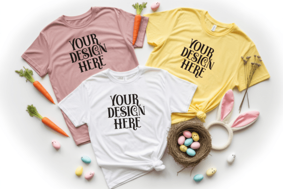 Bella Canvas 3001 Easter T-shirt Mockup