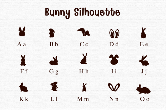 Bunny Silhouette Font - Preview 1