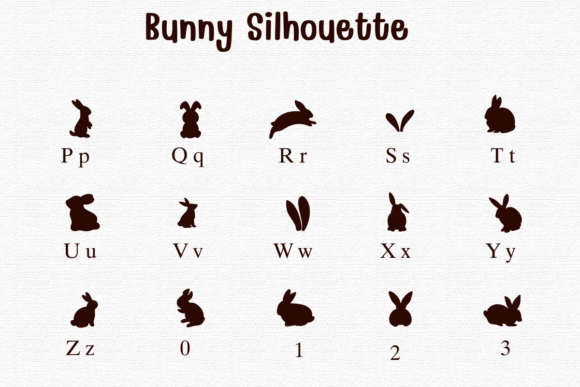 Bunny Silhouette Font - Preview 2
