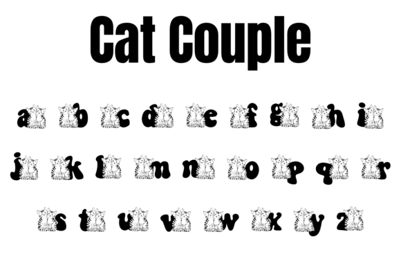 Cat Couple Font - Preview 2