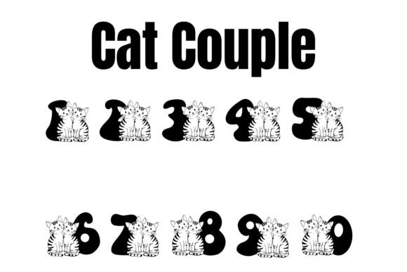 Cat Couple Font - Preview 3