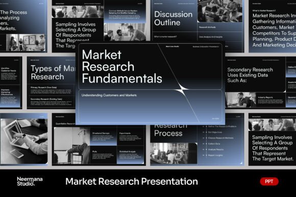 Classic Retro Market Research Presentation Template