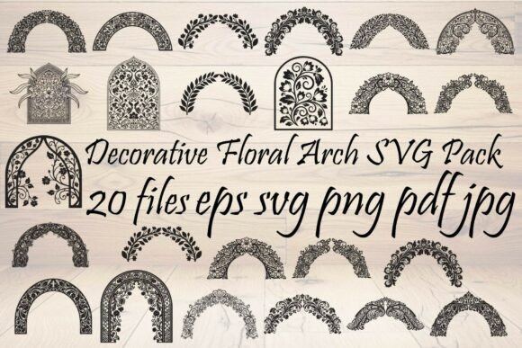 Decorative Floral Arch SVG Pack
