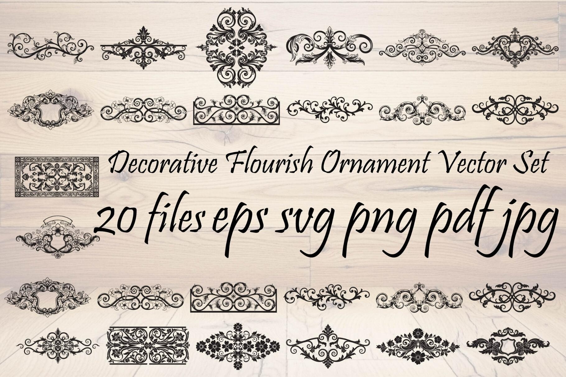 Decorative Flourish Ornament Vector Set