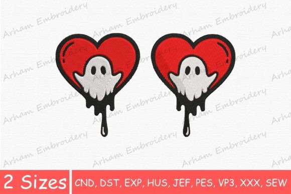 Dripping Heart Cute Ghost
