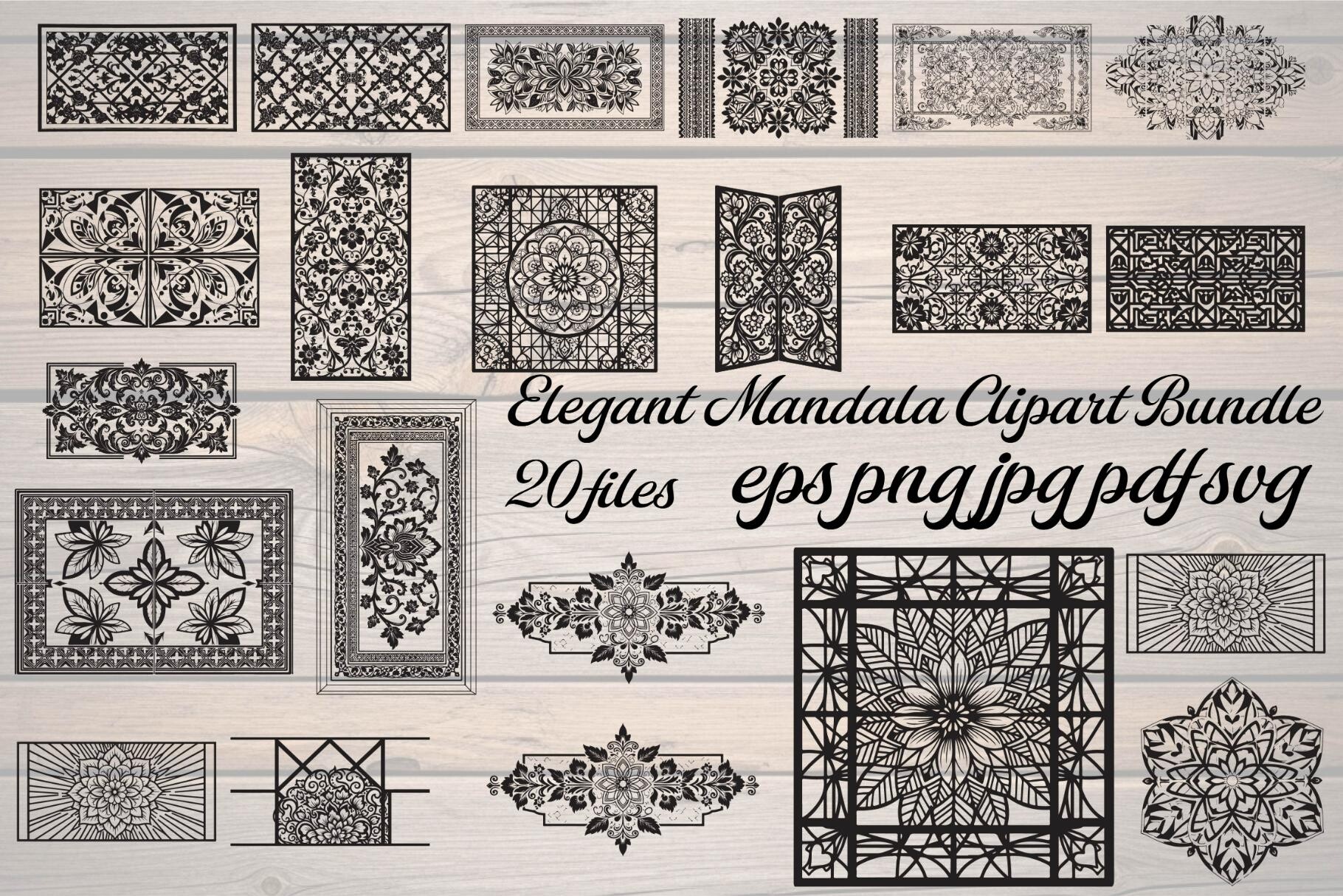 Elegant Mandala Clipart Bundle
