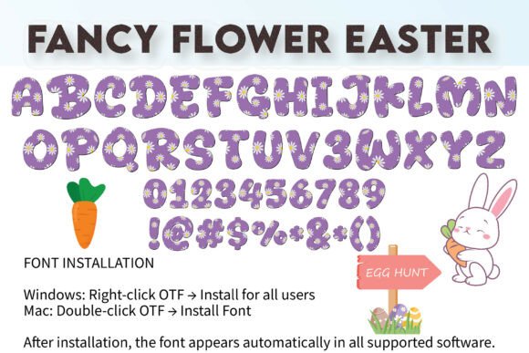 Fancy Flower Easter Font - Preview 3