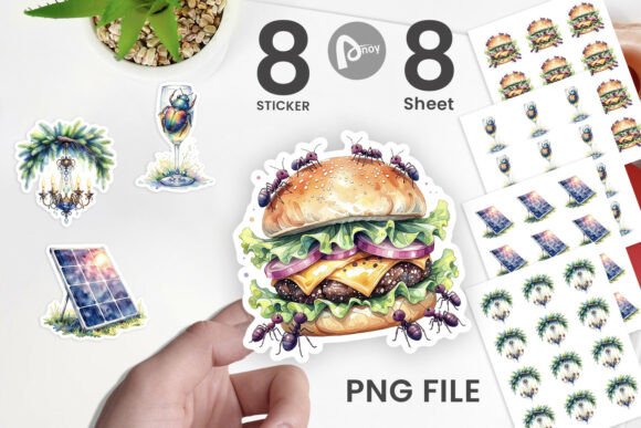 Funny Glamping Fail Watercolor Sticker