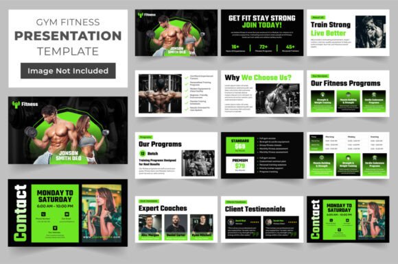 Preview of Gym Presentation PowerPoint Slides sports presentation template