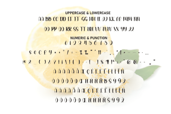 Lemon Jasmine Font PNG with transparent background - Preview 6