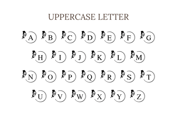 Luna Flutter Monogram Font PNG with transparent background - Preview 4
