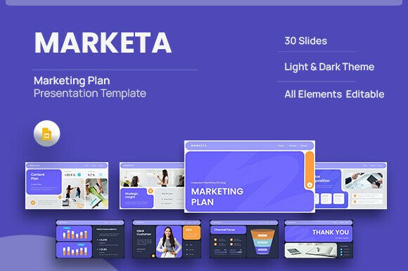 Marketa - Marketing Plan Google Slides