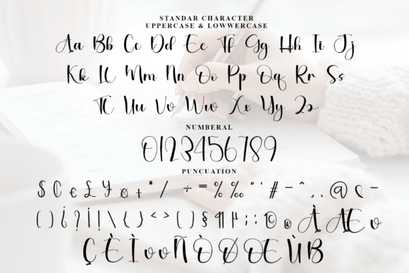 Monogram Handwriting Font PNG with transparent background - Preview 5