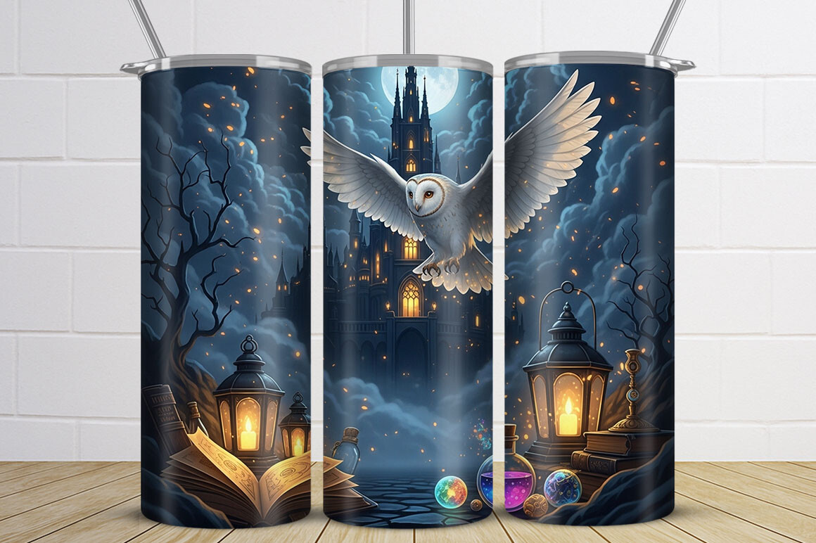 Mystical Castle Night Owl Tumbler Wrap