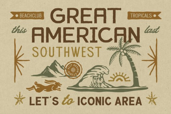 Palmera Island Font PNG with transparent background - Preview 3