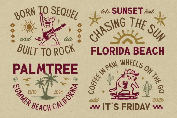 Palmera Island Font PNG with transparent background - Preview 4