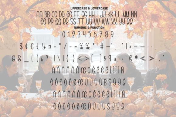 Party Autumn Font PNG with transparent background - Preview 6