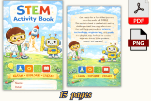 STEM Activity Book for Kids Graphic by Nora as · Creative Fabrica