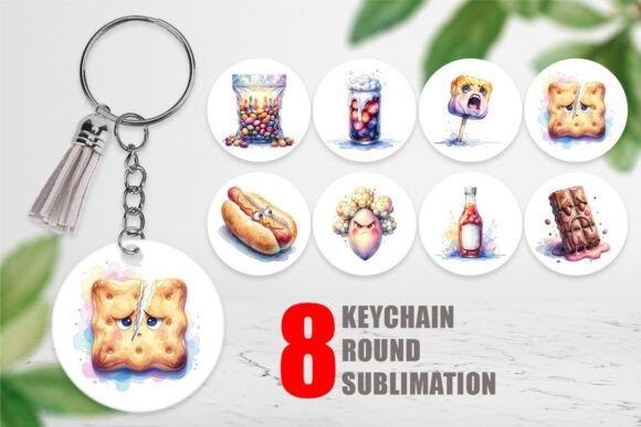 Sarcastic Camp Food PNG Keychain Design