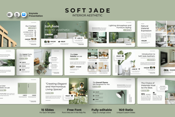 Soft Jade Interior Aesthetic - Keynote