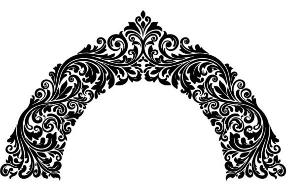 This Decorative Floral Arch SVG Pack