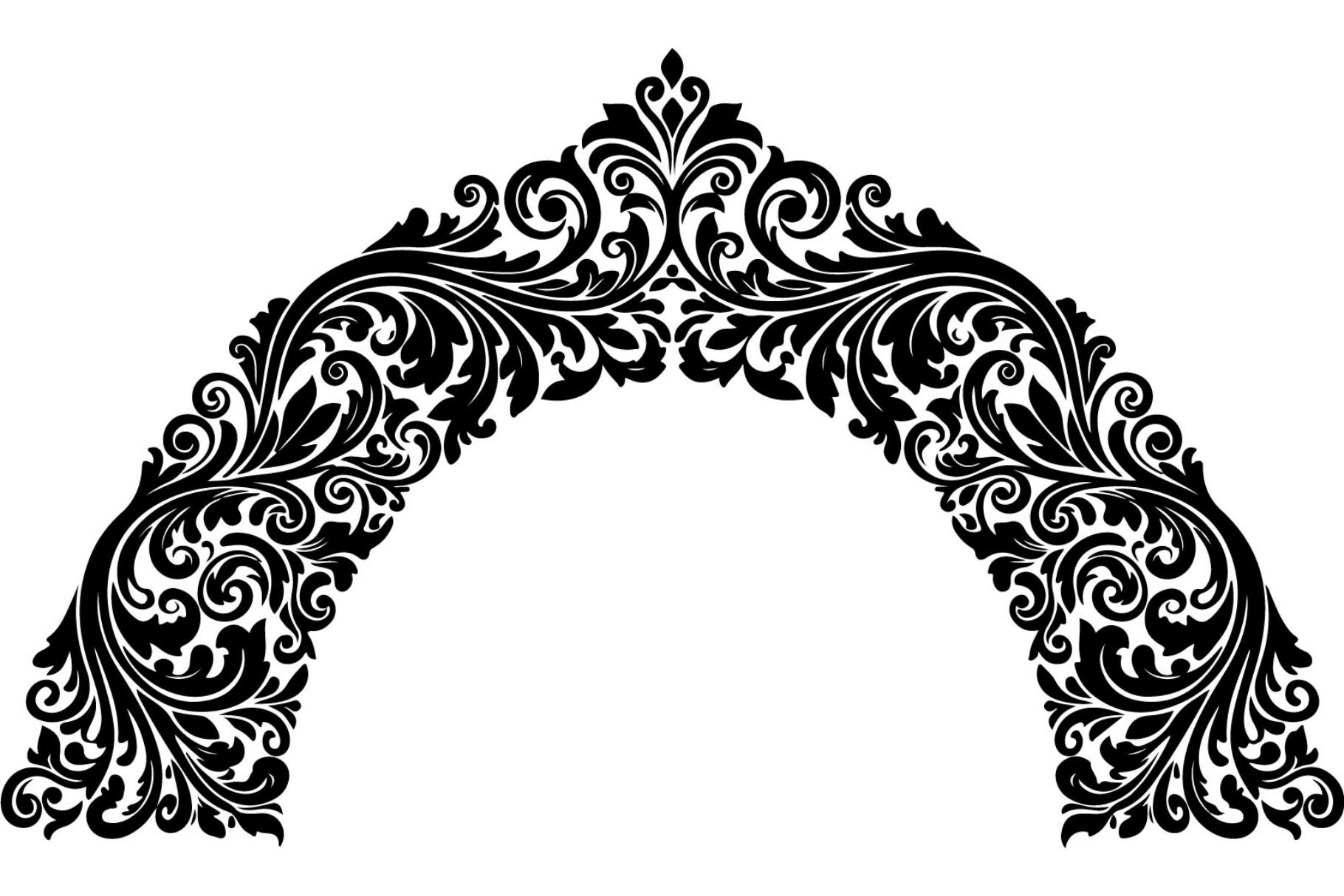 This Decorative Floral Arch SVG Pack