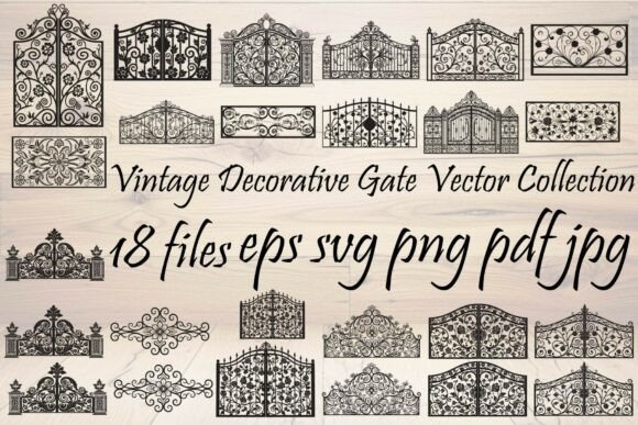 Vintage Decorative Gate Vector
