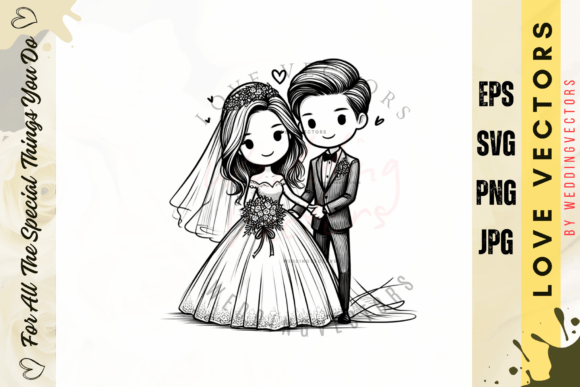 Wedding Couple And Love Vectors C2145 Graphics