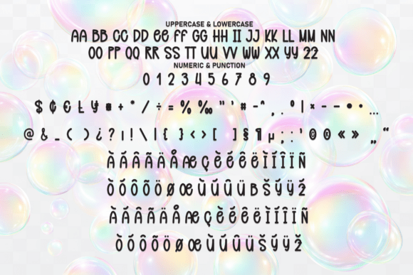 Bubble Rainbow Font - Preview 6