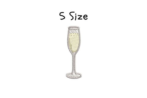 Champagne Embroidery Design