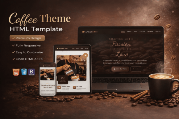 Coffee Shop HTML Website Template